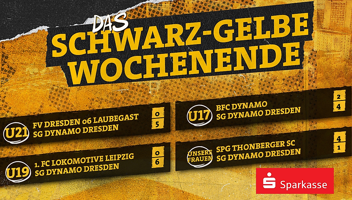 Eine Ergebnisübersicht der Spiele von Dynamos Frauenteam sowie den Nachwuchsmannschaften