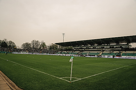Der Rasen im Preussen-Stadion Münster.