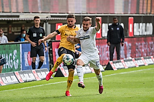 Niklas Kreuzer im Zweikampf.