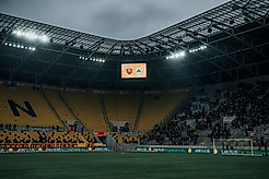 Anzeigetafel im Stadion
