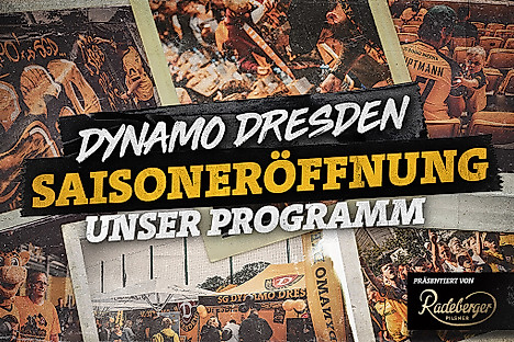 Eine Grafik zur Saisoneröffnung bei Dynamo Dresden am 1. August 2026