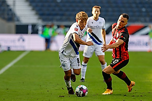 Doan bei seinem ersten Bundesligaspiel mit Arminia Bielefeld. 