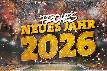 Eine Grafik mit der Aufschrift: Frohes Neues Jahr 2026!