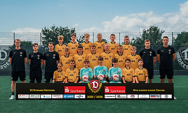Das Mannschaftsfoto der U14 zur Saison 2025/26.
