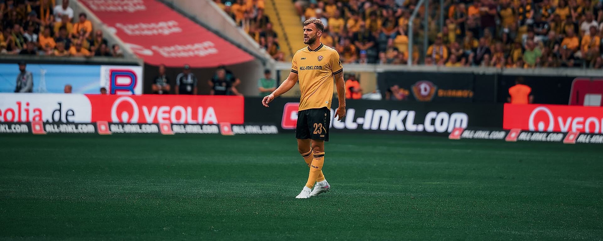 Lars Bünning im Heimspiel im Rudolf-Harbig-Stadion.