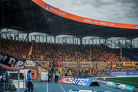 Gästeblock im Eintracht-Stadion Braunschweig