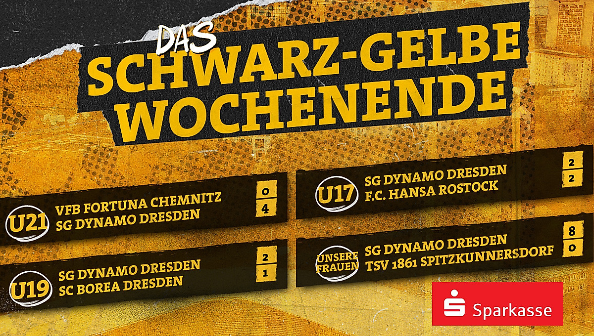 Ergebnisübersicht bei Dynamos Nachwuchsmannschaften vom Wochenende 28. Februar & 1. März 2026