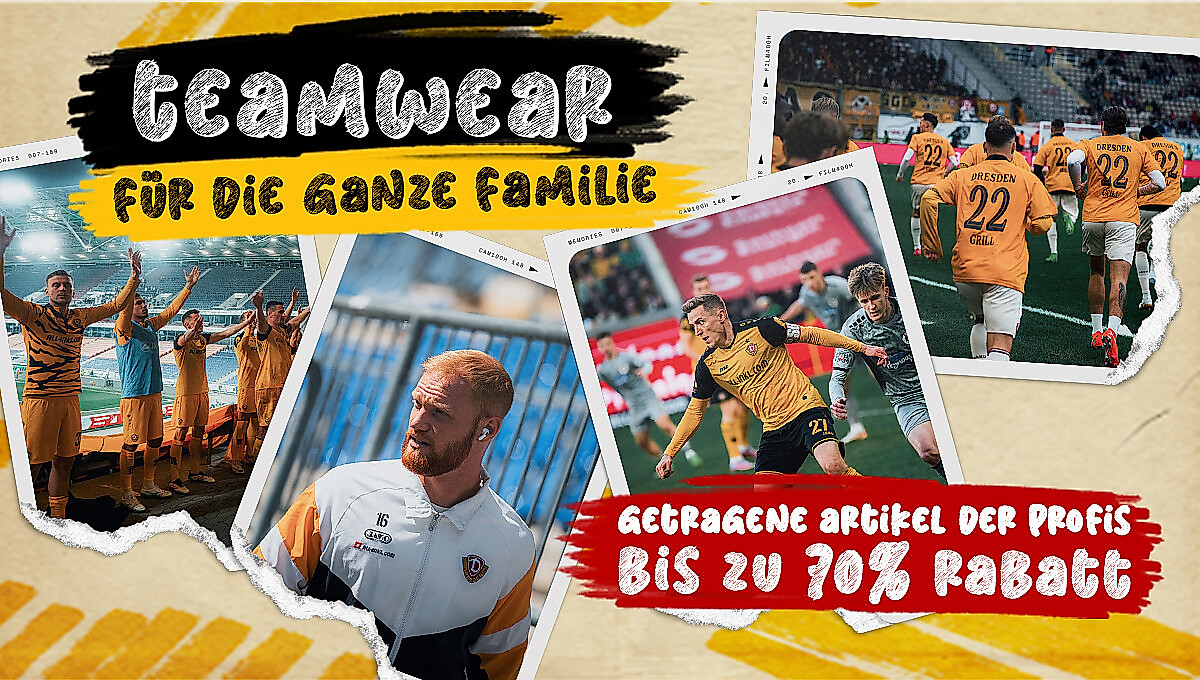 Grafik mit Bildern zu Teamwear-Produkten