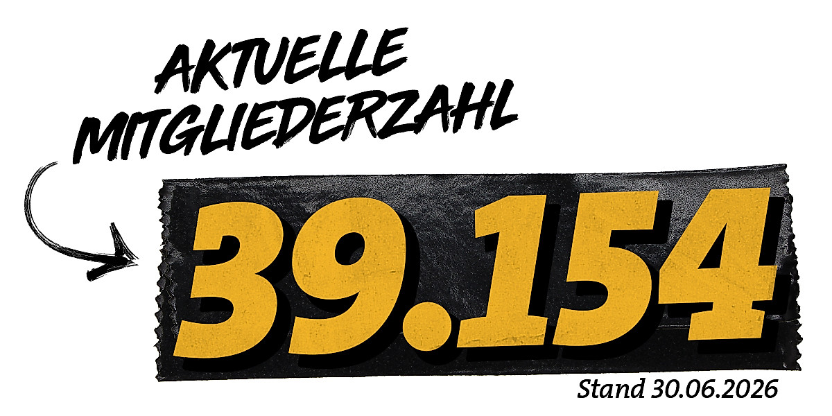 Die aktuelle Mitgliederzahl mit Stand vom 30. Juni 2026: 39.154