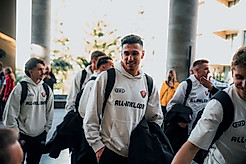 Claudio Kammerknecht bei der Ankunft am Mannschaftshotel.