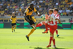 Peniel Mlapa kam auch gegen Union Berlin auf der ungewohnten rechten Außenbahn zum Einsatz. (Foto: SGD)