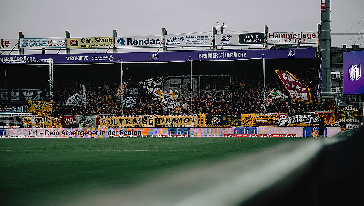 Gästeblock im Stadion an der Bremer Brücke Osnabrück