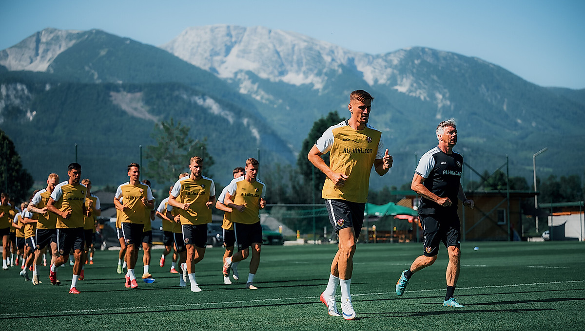 Die Mannschaft absolvierte am Mittwoch viele Läufe und Sprints.