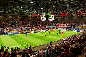 Die Sparkassen-Arena Zwickau beim Finale der ZEV Hallenmasters 2026