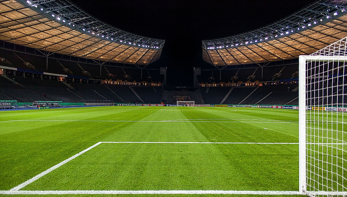 Das Berliner Olympiastadion mit Blick aufs Marathontor.