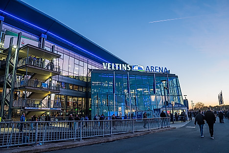Die Veltins-Arena auf Schalke