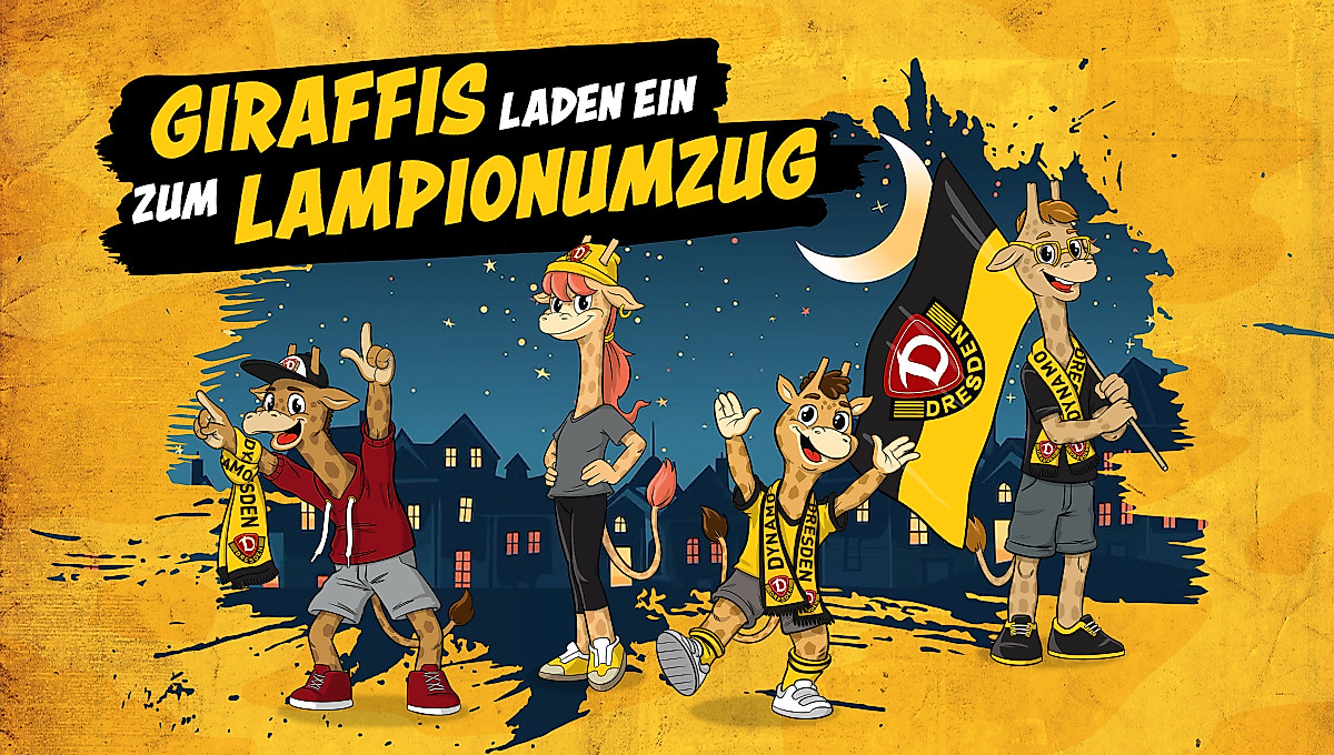 Grafik mit vier Giraffen