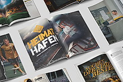 Eine Grafik mit aufgeschlagenen Zeitungen