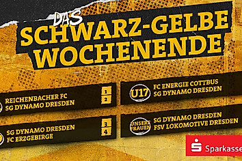 Eine Ergebnisübersicht von Dynamos Frauen sowie den Nachwuchsteams vom Wochenende 29.11.-30.11.2025