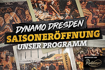 Eine Grafik zur Saisoneröffnung bei Dynamo Dresden am 1. August 2026