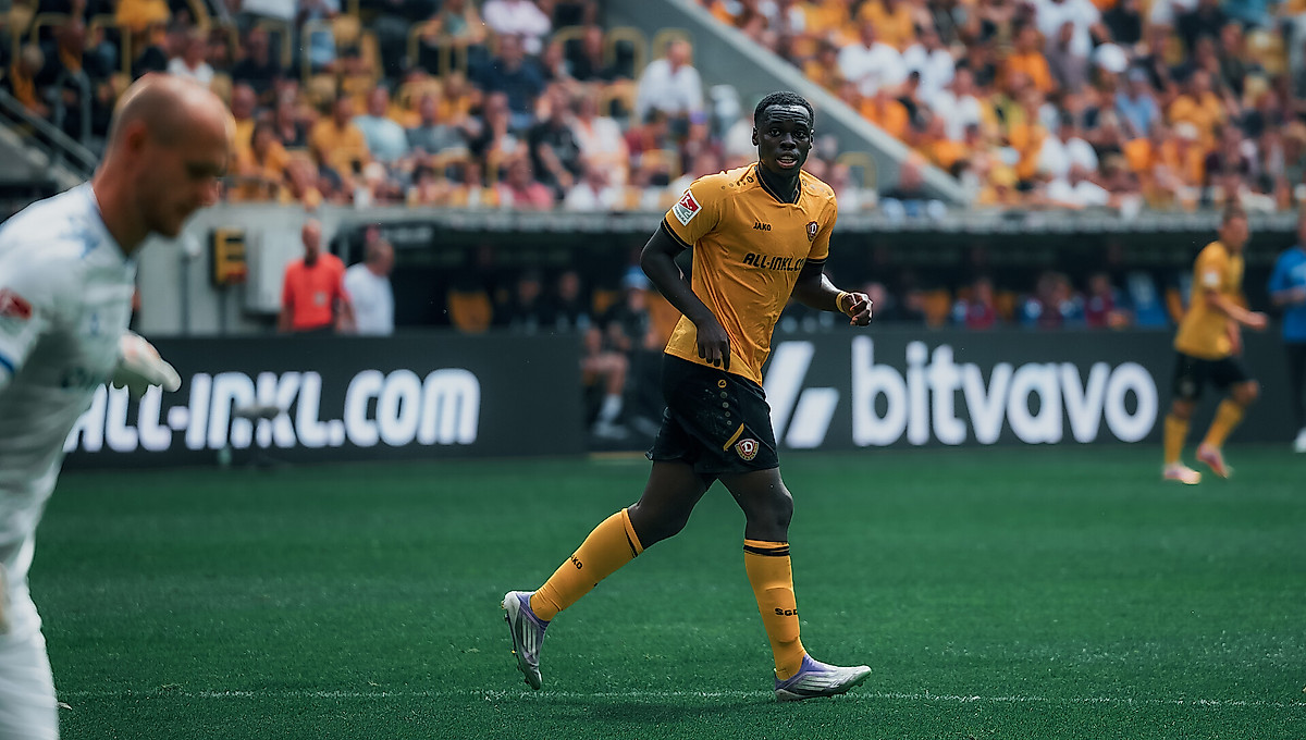 Kofi Amoako im Heimspiel gegen den 1. FC Magdeburg.