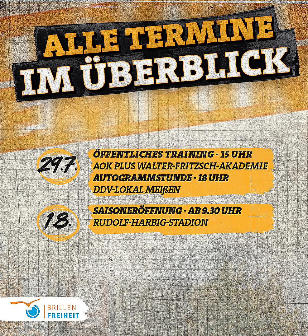 Eine Grafik mit einer Terminübersicht