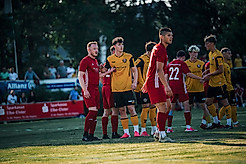 Die Spieler der U21 im Testspiel gegen Hohenleipisch.